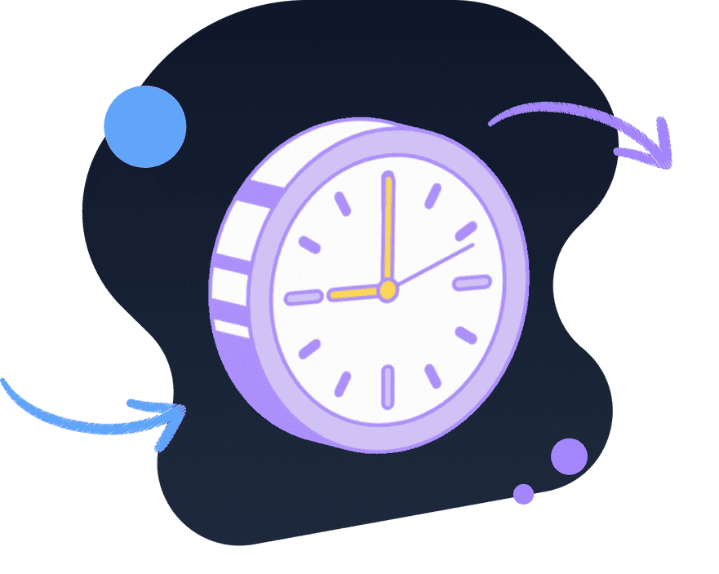 Clock symbolizing time saved by summarizing