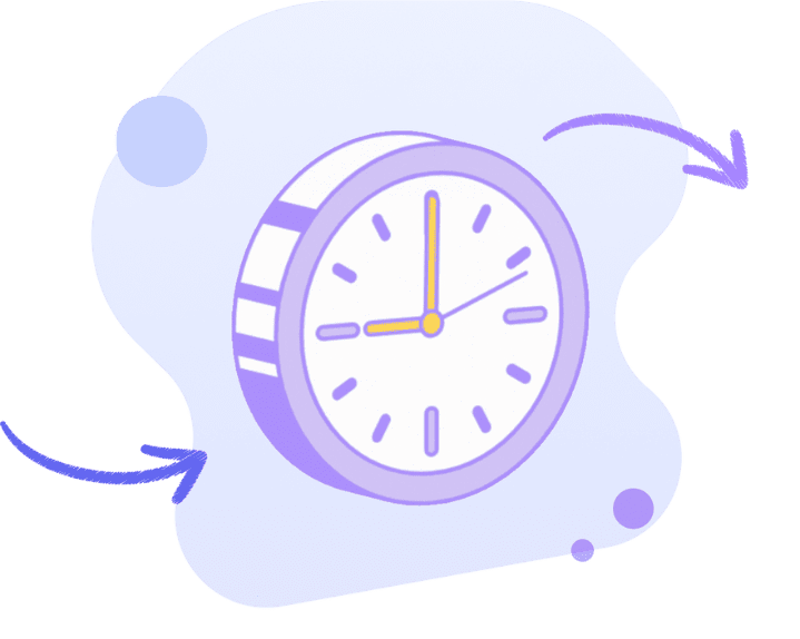 Clock symbolizing time saved by summarizing
