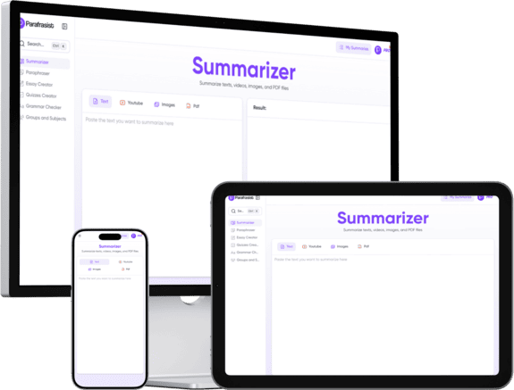 Parafrasist summarizer on different devices