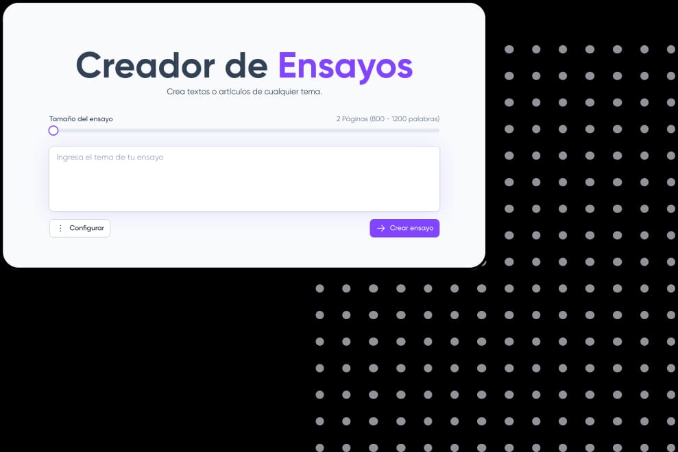 Herramienta de creador de ensayos personalizado de Parafrasist.