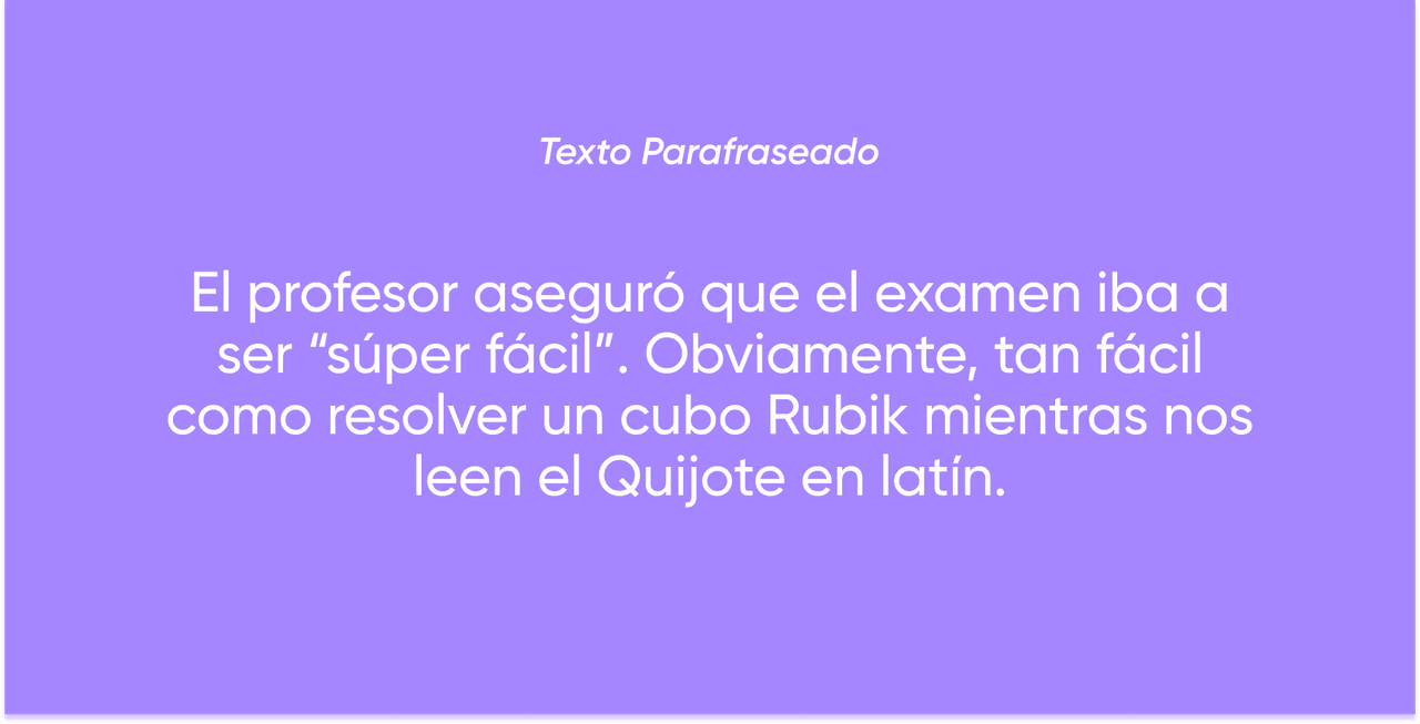 Texto parafraseado