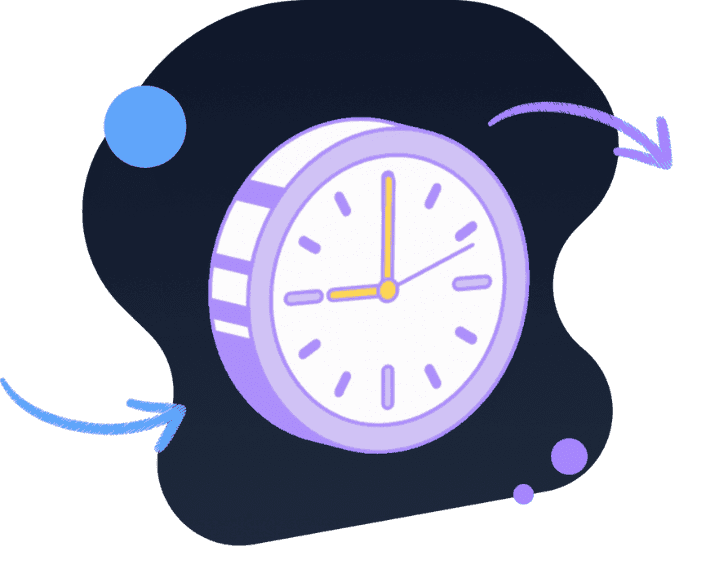 Reloj que simboliza el tiempo ahorrado al resumir