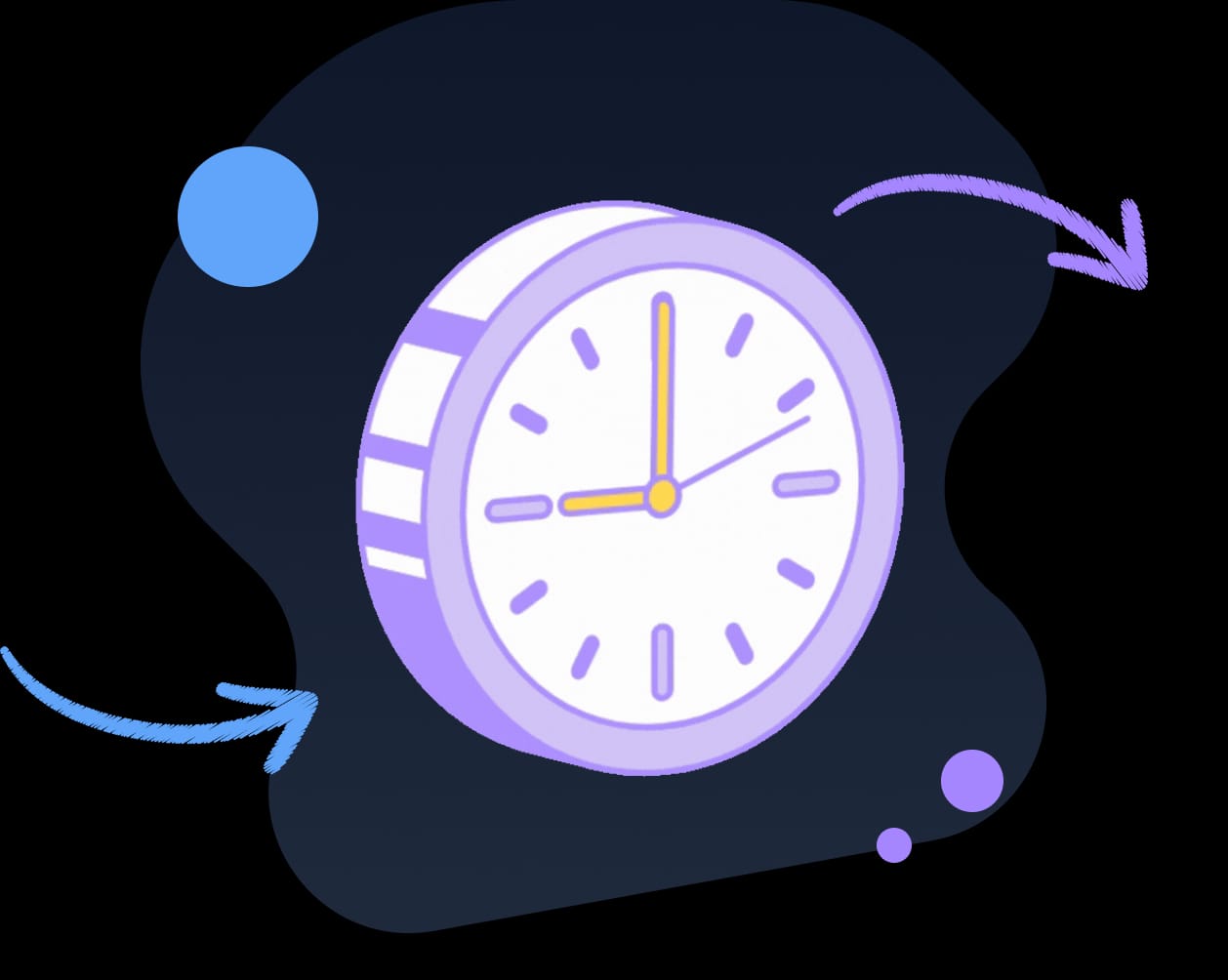 Reloj que simboliza el tiempo ahorrado al resumir