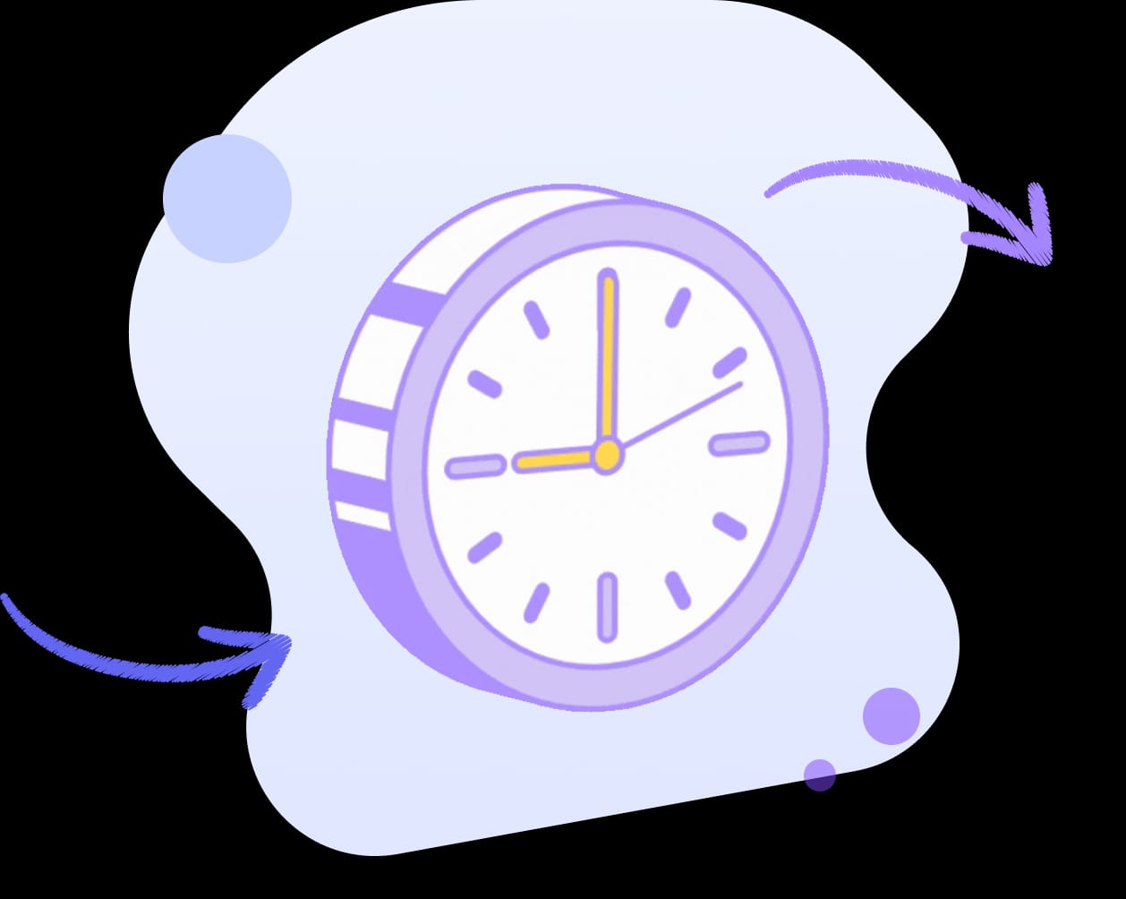 Reloj que simboliza el tiempo ahorrado al resumir