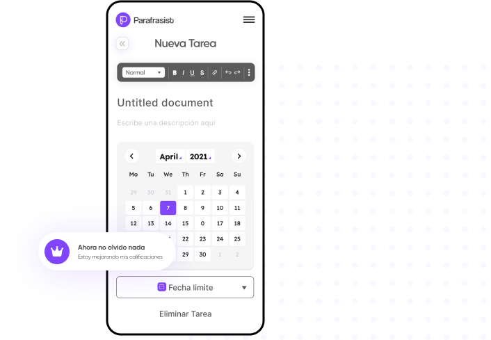 The intuitive interface of Parafrasist facilitates task management.